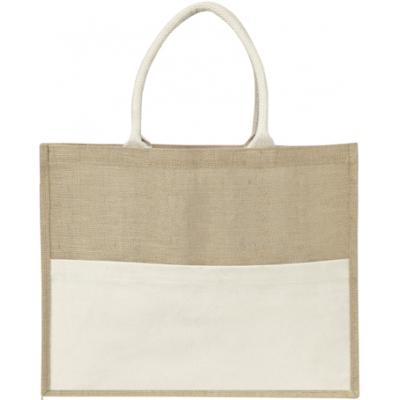 Jute bag with plas...