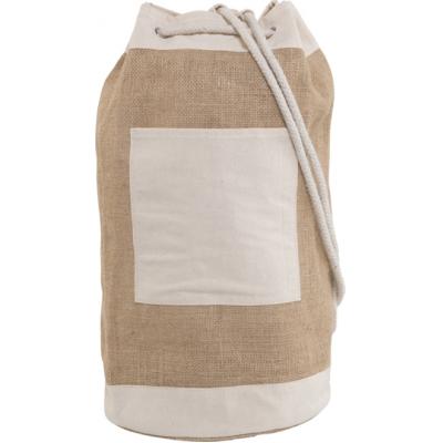 Jute duffel bag wi...