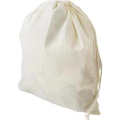 Organic cotton drawstring mesh bag