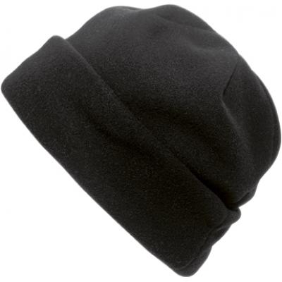 Polyester fleece beanie.