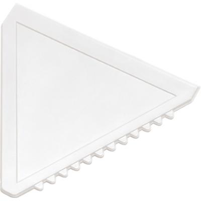 Triangular plastic ice scraper